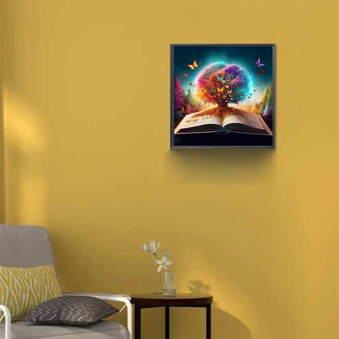 Life Tree of Book 5D Diamond Painting Kits for Adults, DIY Diamond Art Life Tree of Book Diamond Painting Kits Full Drill Crystal Rhinestone Embro...
