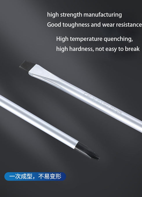 Flat head screwdriver, Phillips screwdriver, long handle screwdriver, suitable for car repair, plumbing repair, toy repair...
