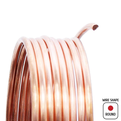 Solid Bare Copper Wire Round, Bright, Dead Soft, 108 Feet, 5OZ 20 Gauge (Choose 10 to 30 ga.)...