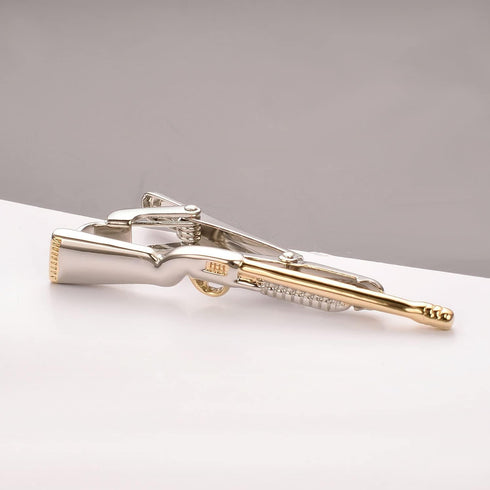 Personalised Tie Clips for Men Novelty Sword Gun Tie Bar Neckties for Wedding Anniversary Tie Pin Clips...