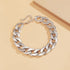 Punk Cuban Link Chain Choker Necklace Lightweight Chunky Necklace Oval Chain Link Necklace Hip Hop Jewelry for Women (Silver)...