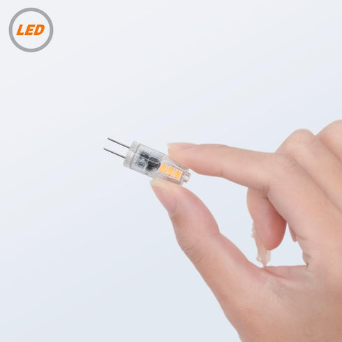 G4 LED Bulb 12V AC/DC, 1.5W(20W Equivalent), JC Bi-Pin Landscape Light Bulbs, Non-Dimmable, Warm White 3000K, 10-Pack...