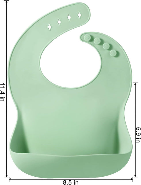 PandaEar Silicone Baby Feeding Set 6-12 Months| Baby LED Weaning Supplies| Infant Toddler Feeding Set| Silicone Baby Bib + Baby Plate with Suction...