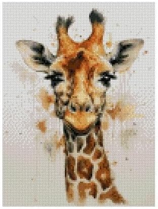 Giraffe and color cotton counted cross stitch kits,300x300stitch,100x135 cm, 18x24cm, Egyptian cotton thread, 14 count counted deer cross stitch k...