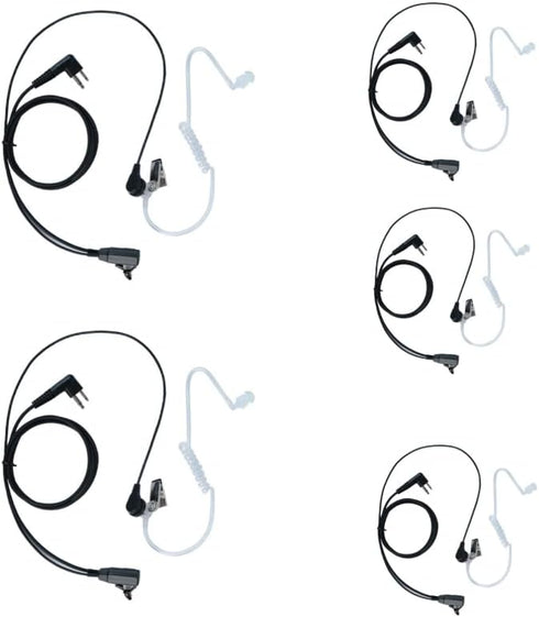 Sarcia 5 Pack Walkie Talkie Earpiece Headset PTT MIC for Motorola 2 Way Radio 2 Pin Rdm2070d cp200 cp200d cp185 with Covert Acoustic Tube...