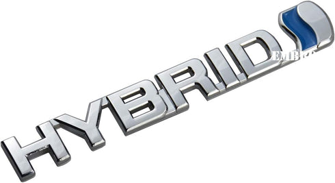 EmbRoom Hybrid Emblem Fender 3D Metal Badge Decal Replacement for Universal Car (Blue Chrome)...