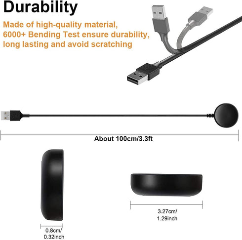 2-Pack Sankel Charger Compatible for Samsung Galaxy Watch Ultra/8/8 Classic/7/6/6 Classic/5/5 Pro/4/4 Classic/3/Active 2/FE Charger Cable- USB A F...