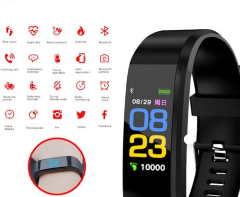 Smart Watch Wristband Bracelet,Pedometer, Fitness Sports,Waterproof, Android, Inteligente,Blue Tooth...