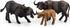 3 Pcs African Safari Bull Action Figure Toy, Realistic Buffalo Figurines Collection Playset Preschool Science Educational Learn Cognitive Props?...