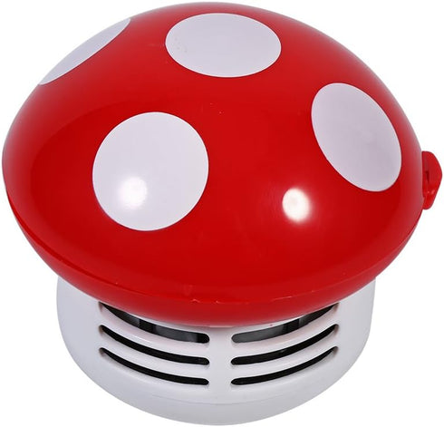 TOPINCN Mushroom Desktop Vacuum Cleaner, Mini Mushroom Shape Cute Desktop Keyboard Corner Dust Vacuum Cleaner Sweeper for Home School Office(Red)...