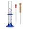 Thick Glass Graduated Cylinder Measuring Liquid Lab Cylinders with Anti-falling Plastic Base and Bumper Guards and Cylinder Brush (glass, 50ML)...