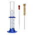 Thick Glass Graduated Cylinder Measuring Liquid Lab Cylinders with Anti-falling Plastic Base and Bumper Guards and Cylinder Brush (glass, 50ML)...