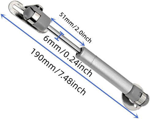 20N/4.4 lb Gas Strut Cabinet Hinge Safety Lift Support, Gas Struts Soft Open Lid Hinge for Cabinet Toy Box, 6 inch Length 2Pcs...