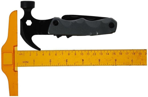 Multifunctional Claw Hammer, 2Cr13 Steel 5.9 x 2.95 x 0.78 Inches Durable Easy to Use 13 In 1 Multi Tools Hammer for Men Dad Gifts Hand Tools Camp...
