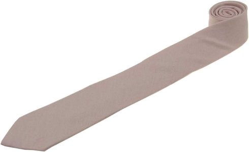 Mens Solid Linen Tie Set : Slim Necktie with Matching Pocket Square (Pale Blush Pink)...