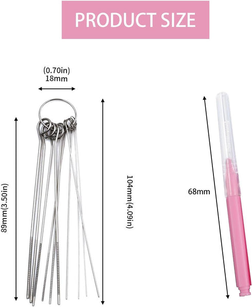 10Pcs Shower Head Cleaning Brush for Small Hole Brush with Stainless Steel Needle, Multifunctional Shower Head Cleaner Tool, Shower Nozzle Cleanin...