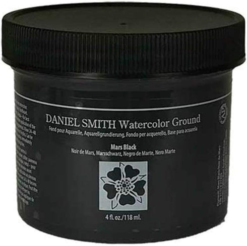 DANIEL SMITH Watercolor Ground 4oz Jar, Mars Black, 284055007, 4-Ounce Fl Oz...