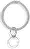 Rhinestone Wearable Keyring Bangle Sparkle Bracelet keychain Wristlet Key Chain for Women, Silver, 3 Inch...