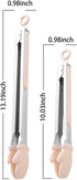 Stainless Steel Kitchen Tongs for Cooking, Set of 2-9 and 12 Inch Heat Resistant Serving Tongs with Silicone Tips, Heavy Duty Food Tongs with Rubb...