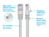 Monoprice 20FT 24AWG Cat6 550MHz UTP Ethernet Bare Copper Network Cable - White...