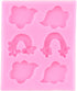 Rainbow Silicone Fondant Molds Cloud Chocolate Baking Molds For Cake Decorating Cupcake Topper Candy Chocolate Gum Paste Polymer Clay...