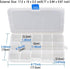 Qualsen Plastic Organizer Storage Box with Adjustable Dividers, Fishing Tackle Box and Bead Organizer Box for Jewelry, Beads, Earrings, Tools, Fis...