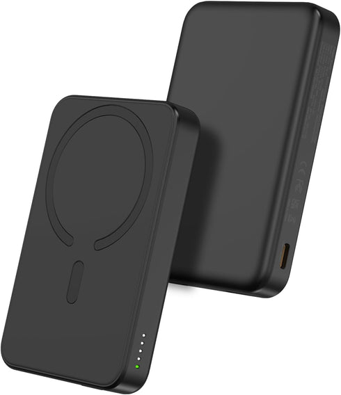 JCK Magnetic Portable Power Bank with USB-C Port, 5000mAh, Mag-safe Compatible with High-Speed Charger, Powerful External Battery, 22.5W Fast Char...