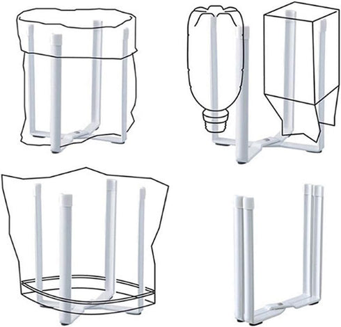 Multifunctional Kitchen Stand Holder for Plastic Bags, Bottles and Cups, Drying Racks Shelf Trash Bag Garbage Bag Holder for Home Kitchen Tower (W...
