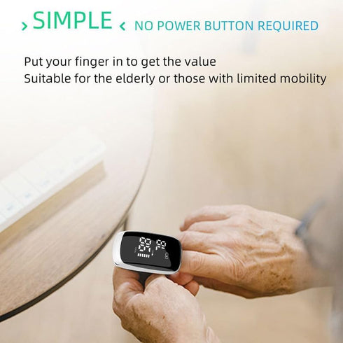 Pulse Oximeter, Blood Oximeter, Fingertip Pulse Oximeter, Rechargeable Pulse Oximeter, Accurate Rapid Blood Oximeter SpO2 Readings Outdoor Sports ...