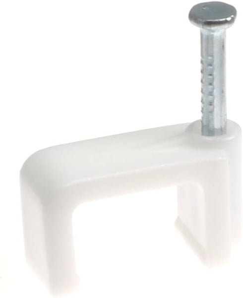 THE CIMPLE CO - Dual, Twin, or Siamese Coaxial Cable Clips, Cat6, Electrical Wire Cable Clip, 1/2 in Nail Clip and Fastener, White (50 Pieces per ...