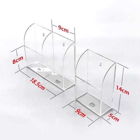 VANCORE Clear Wall Mounted Charging Phone Holder Smart Phone Station TV Remote Control Holder Clear Wall Box for Phone Remote Control (2 Holes)......