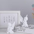 2 Pack Resin Cherubs White Angel Statue Figurine, Garden Sleeping Cherub Statue Sculpture Indoor Outdoor Home Decoration, Cute Adorable Angle Scul...