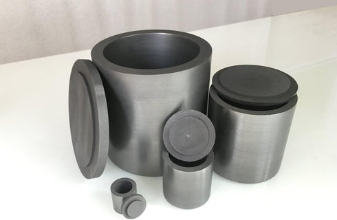 OTOOLWORLD Smelting Lab Graphite Crucible with Cover Lab Supply 40MM X 40MM...