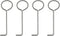 Maxmoral 4pcs Drain Key Stainless Steel Lifting Hook for Linear Floor Shower Drain Wetroom Gutter Drain Grate Daily Clean...