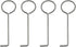 Maxmoral 4pcs Drain Key Stainless Steel Lifting Hook for Linear Floor Shower Drain Wetroom Gutter Drain Grate Daily Clean...