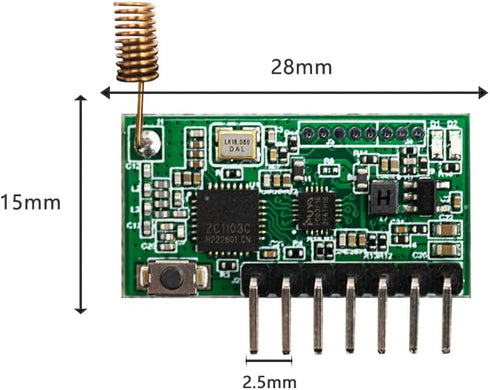 QIACHIP 6 pcs RX480E-868 Modules 868mhz rf Transmitter and Receiver 2-in-1 Wireless Module 4-Channel Decoding Output 400m 1300feet Long-Distance T...