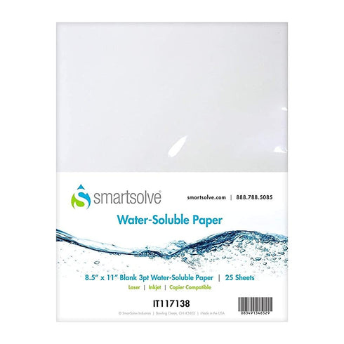 IT117138 3pt Water-Soluble Paper, 8.5" x 11", White (Pack of 25)...
