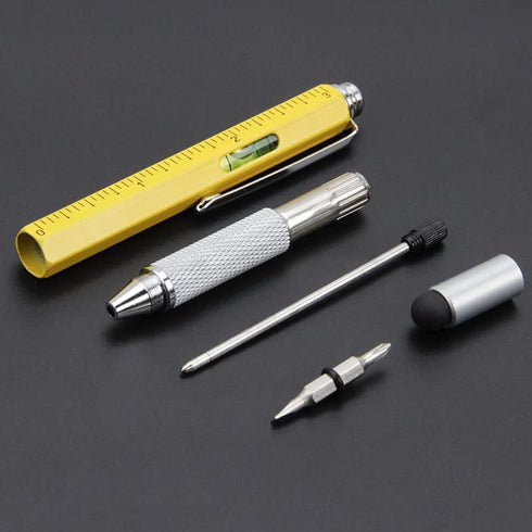 Stocking Unique Gadget Stuffers Novelty Gifts 6 in 1 Pens, Multitool Pen Construction Tools Office Supplies DIY Gifts for Dad, Men, Husband Carpen...