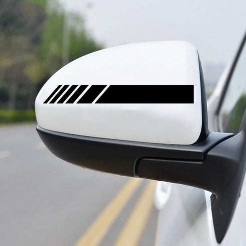 Car Rear View Mirror Stickers, 2Pcs Stripe Graphic PET Reflective Car Body DIY Decor Decals, Auto Exterior Accessories, Universal Side Mirror Deca...