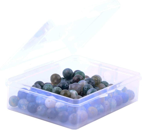 Natural Stone Beads 100pcs 6mm India Agate Round Genuine Real Stone Beading Loose Gemstone Hole Size 1mm DIY Smooth Beads for Bracelet Necklace Ea...