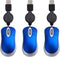 Hemobllo Wired Mouse - 3 Pcs Retractable Mouse Corded Mouse Mini Mouse for Laptop Wired Computer Mouse Small Travel Mouse USB Optical Mouse Portab...