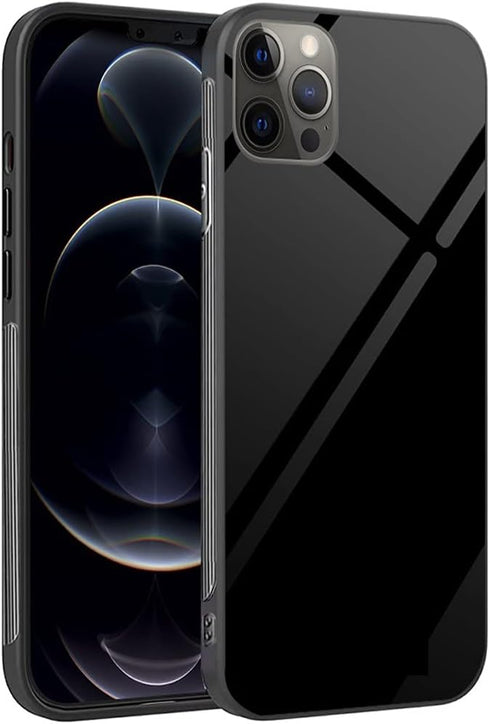 Case for iPhone 12 Pro Max, for iPhone 12 Pro Max Cases with Full Camera Lens Back,Protector Phone,Tempered Glass Quality,Silm Cover 6.7 inch, Bla...