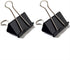Coideal Black Binder Clips Medium, 1.25 Inch Black Metal Paper Clips 24 Pcs 32mm Foldback Bull Clip Clamps for Office School (1 1/4 Inch)...