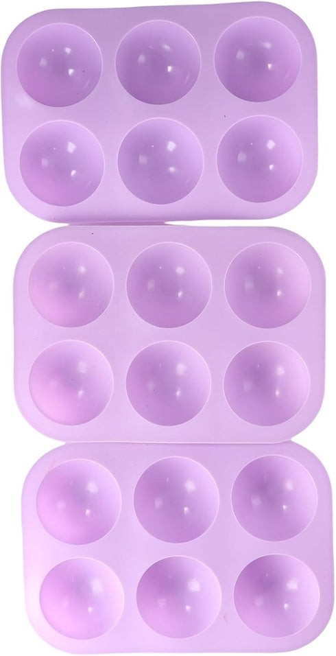 3PCS Silicone Large Chocolate Sphere Mould Cake Mould Candle Handmade Bakeware for Making Chocolate Bomb Cake Jelly Pudding...