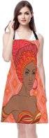 WONDERTIFY African Women Apron,Sexy Woman Wear Earrings and Red Hats Bib Apron with Adjustable Neck for Men Women,Suitable for Home Kitchen Cookin...