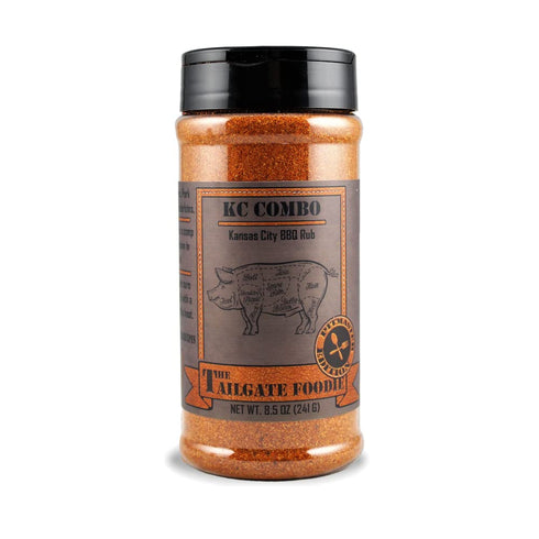 The Tailgate Foodie K.C. Combo Kansas City BBQ Rub -Sweet & Spicy Blend- Great on Ribs, Pork, and Chicken -Meat Seasoning and Dry Rub-...
