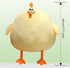 Funny Fat Chicken Plush Pillow 17.7", Super Soft Simulation Mother Hen Doll, Cute Plush Chicken Pillow, Chicken Plush Neck Pillow,Yellow Chicken S...