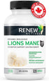 Renew Actives Organic Lions Mane Mushroom Supplement - 40% Polysaccharides, Immune Wellness & Rich in Antioxidant - 120 Capsules...