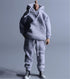 1/12 Scale Male Clothes,Men's Hoodie Pants Trousers Clothing for 6inch Male Action Figure Body Doll (Gray Color)...