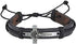 Christian Brands St Benedict Medal Crucifix Leather Bracelet, Set of 2...